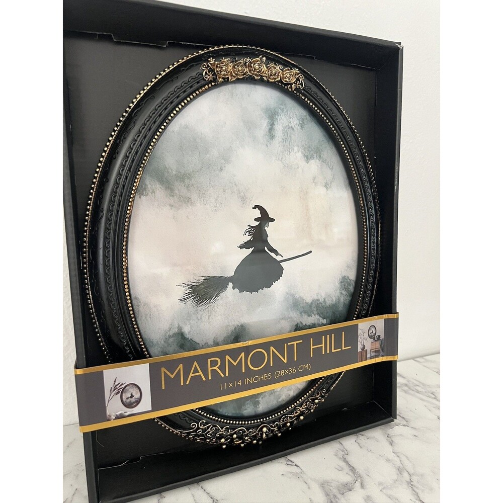 New Marmont Hill Wall Art Pictures Halloween Framed Decor-Witch